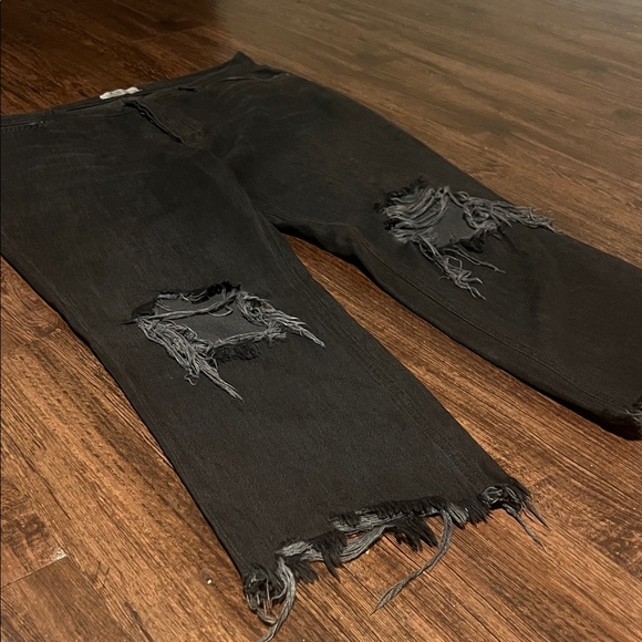 Free People Denim - Size 32 Maggie Distressed Black Women Jeans